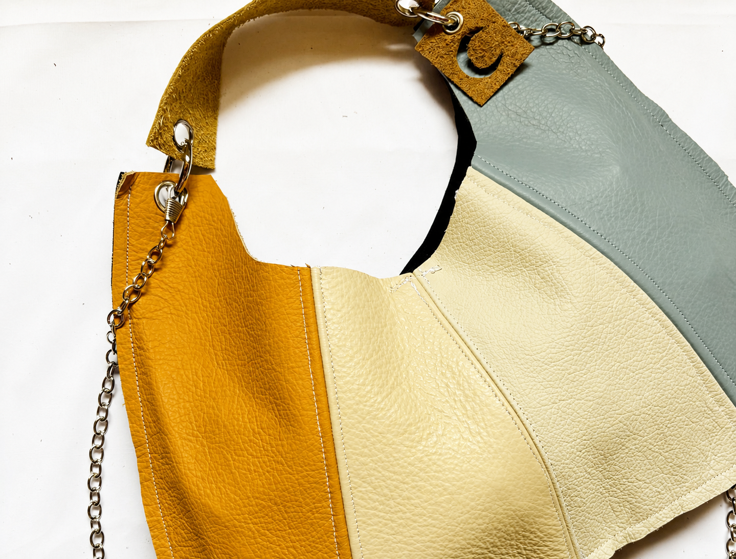 Borsa Upcycled in pelle - Eclissi