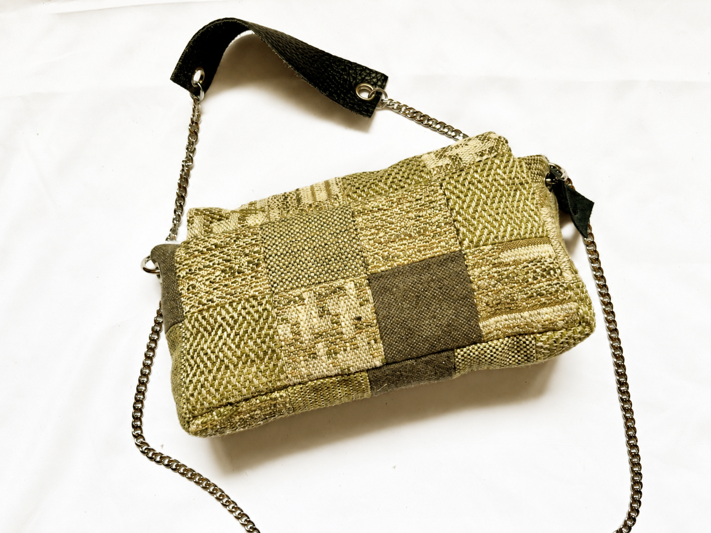 Borsa Upcycled Patchwork - Salvia