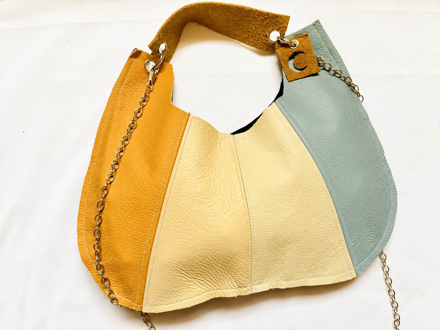Borsa Upcycled in pelle - Eclissi
